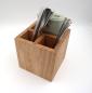 Preview: Box aus Eichenholz, geölt, für Besteck und Servietten