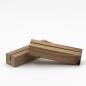 Preview: Kartenhalter Nussbaum 9 cm, natur, B-Ware