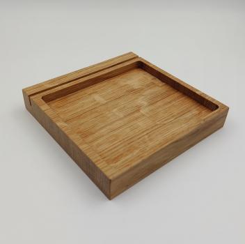 Preview: Ablageschale Eiche mit Kartenhalter