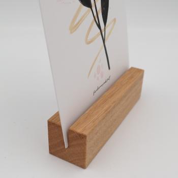 Kartenhalter Eiche, 10 cm