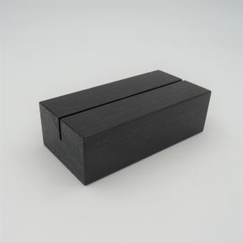 Kartenhalter Eiche schwarz gebeizt und lackiert, 9 cm, schmale Nut