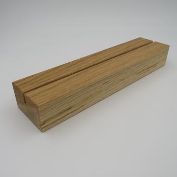 Großer Holzsockel aus Eichenholz, geölt, 21 cm lang, B-Ware