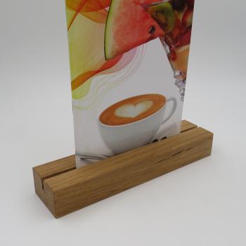 Großer Holzsockel aus Eichenholz, geölt, 21 cm lang, B-Ware