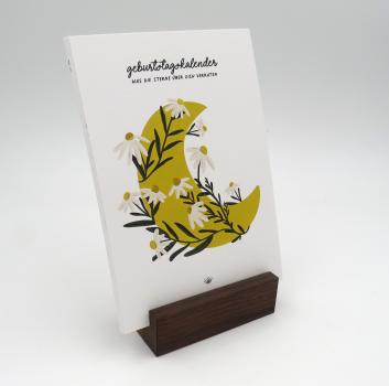 Visitenkartenhalter / Kalendersockel Nussbaum, 8 cm