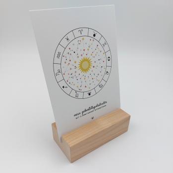 Preview: Kalendersockel Kirschholz, natur, 10 cm