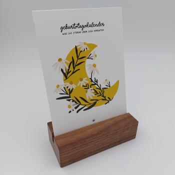 Kalendersockel Nussbaum, 11 cm, B-Ware