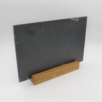 Aufsteller aus Eichenholz, geölt, mit Schiefertafel A4
