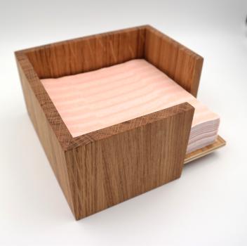 Box aus Eichenholz, geölt, für Servietten