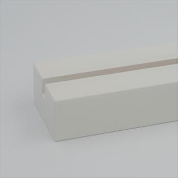 Visitenkartenhalter Buche weiß lackiert, 21 cm lang