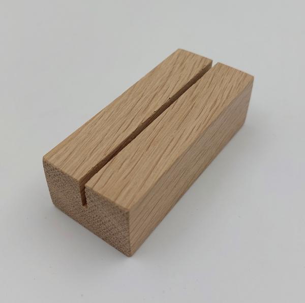 Kartenhalter Eiche natur, 8 cm lang