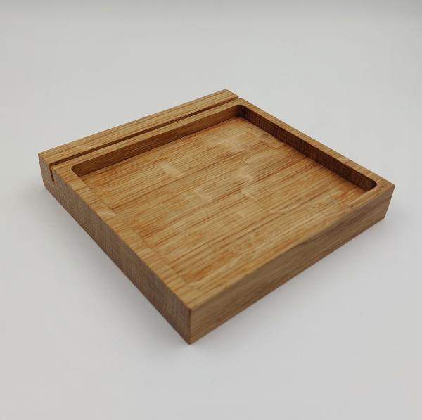 Ablageschale Eiche mit Kartenhalter