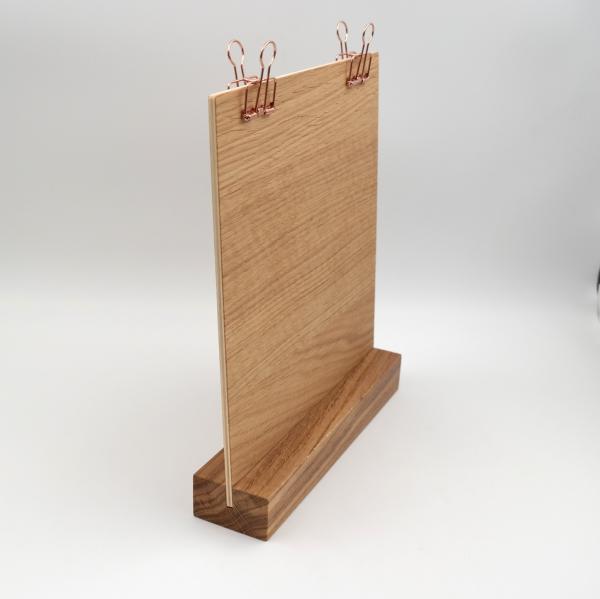 21 x 21 cm Display / Halter aus Eichenholz, geölt