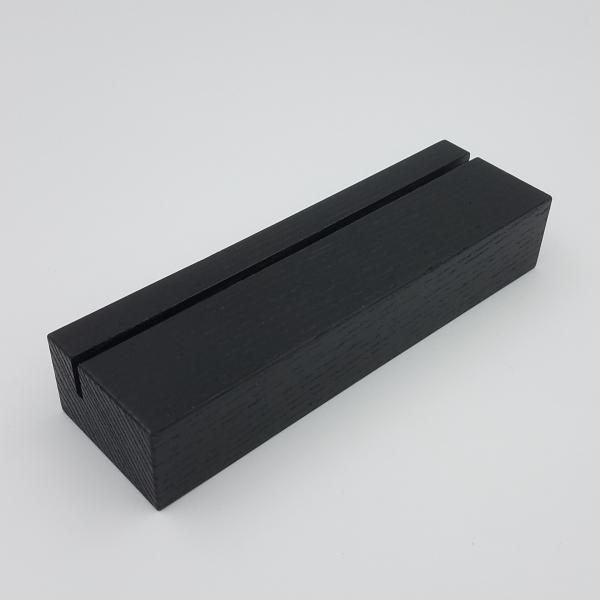 Kartenhalter schwarz Eichenholz, 15 cm