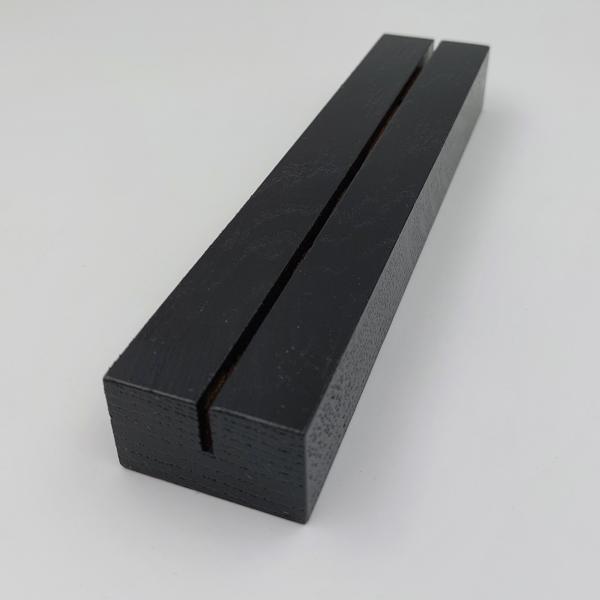 Kartenhalter Eiche schwarz gebeizt und lackiert, 21 cm lang