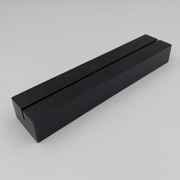 Kartenhalter Eiche schwarz gebeizt und lackiert, 21 cm lang