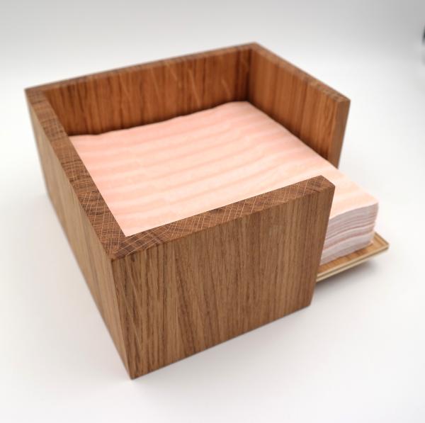 Box aus Eichenholz, geölt, für Servietten