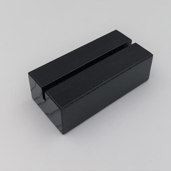 Kartenhalter Eiche schwarz gebeizt und lackiert, 6 cm lang