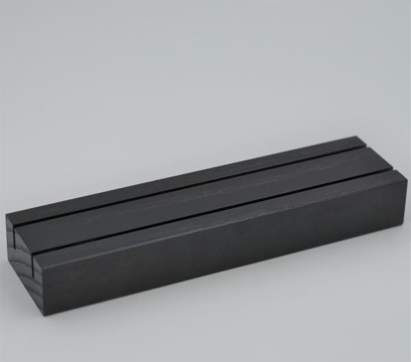 Kartenhalter Eiche schwarz gebeizt und lackiert, 21 cm lang, mit kleinen Mängeln