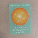 Aufkleber " Zweite Chance", türkis / orange, 100 Stück