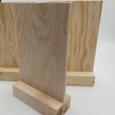 3 Stück A6 Display / Halter aus Weichholz ( Kiefer / Lärche ), natur, für Postkartenformat, B-Ware