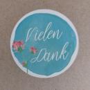 Aufkleber " Vielen Dank ", türkis, 100 Stück